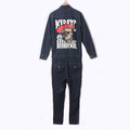 HOT 2016 New men s fashion casual jacket cowboy long sleeve jumpsuit jeans tooling jumpsuit Removable