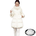 New Women Long down Jacket Zipper Long Solid Skirt Full Sleeve Temperament Winter Coat Warm Good