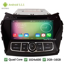 Quad Core 16GB Android 5.1.1 2Din 8″ HD 1024*600 3G BT Car DVD Player Radio PC Stereo Screen For Hyundai IX45 Santa FE 2013-2015
