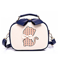 Sweet Style Bowknot Cat Box type Bag Fashion Ladies Handbag Stylish Small Bag Korean Style Women