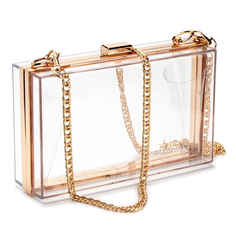 transparent clutch purse