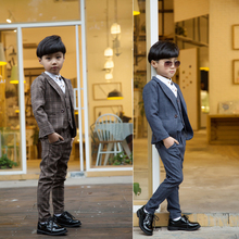 High quality(Jackets+Vest+Pants+Shirts)Boy Suits Flower girl Slim Fit Tuxedo Brand Fashion Bridegroon Dress Wedding Suits Blazer