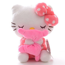 Hot Sale Friend’s Gifts Pink Hello Kitty Hold Pillow Plush Ainime Dolls Toys 8” New Free Shipping #LNF