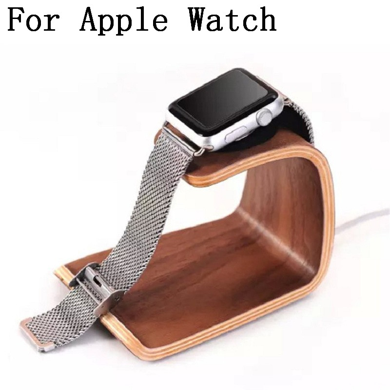 Wooden Charging Stand Holder Wood Dock Cradle Display for Apple Watch 38mm 42mm for iPhone 6 6S 6 Plus Samsung edge HTC
