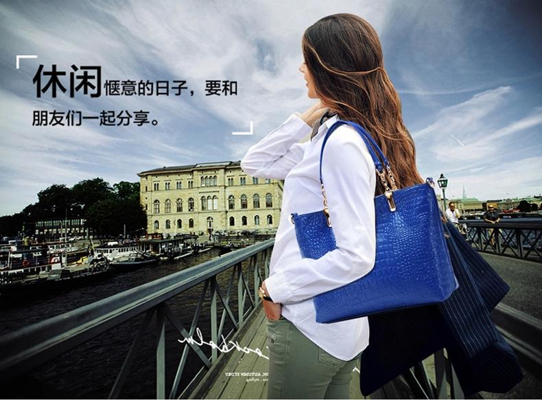 2015 Fashion Brand GENUINE LEATHER Handbag Women Vintage Tote Cow