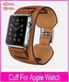 New 1 1 Original Quality Cuff Bracelet Strap Leather Watchband for Pulseira Cuff Apple Watch Band