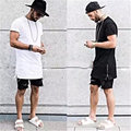 summer style men GOLD side zipper t shirt streetwear style hip hop t shirts fashion clothes