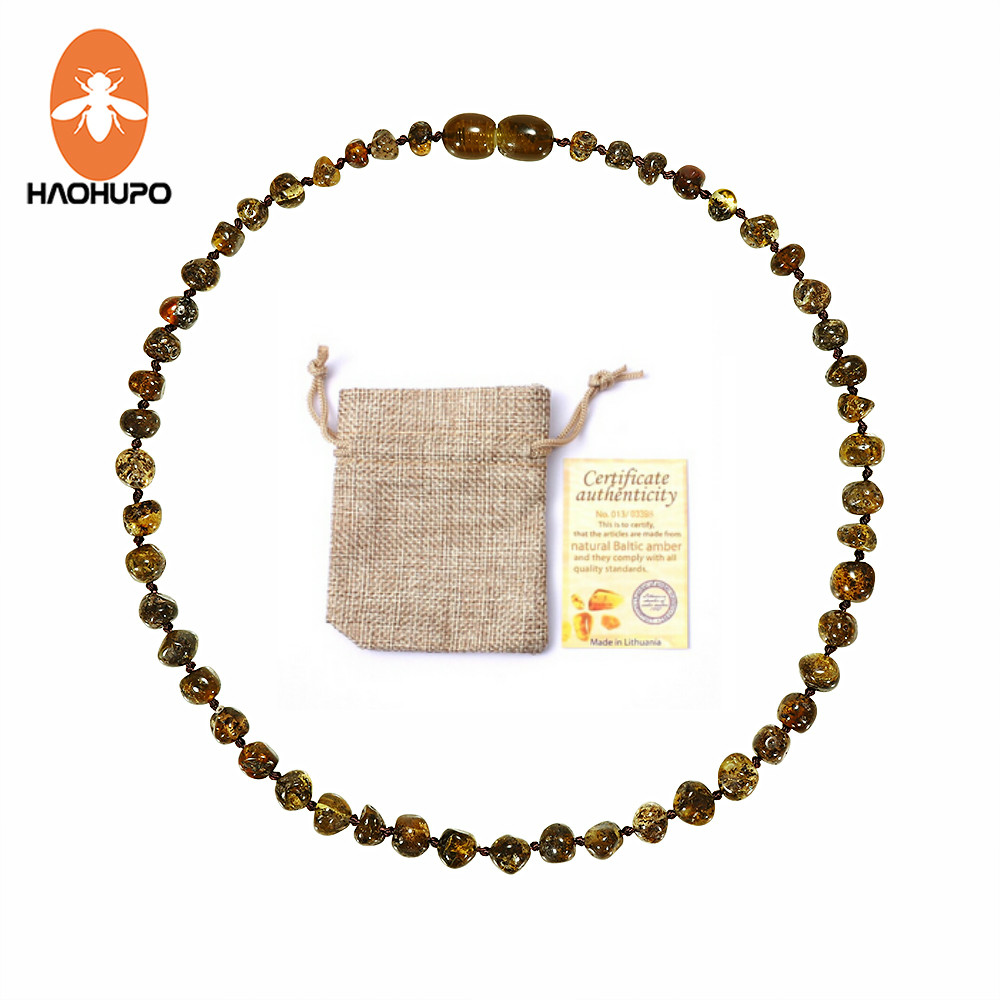 organic amber teething necklace