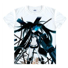 2016 Time-limited New Arrival Freeshipping Casual Broadcloth Japanese Anime Rock Shooter Clothing Mato Kuroi Diy Costume T-shirt