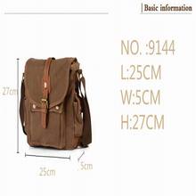 School Shoulder Bag Casual Crossbody Bags Vintage Canvas Leather Messenger Bags Travel Satchel Khaki Army Green