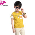 New Brand 2016 Boys Summer Sets Sports Style Suits Children Clothing Cotton Patchwork Print Clothes For