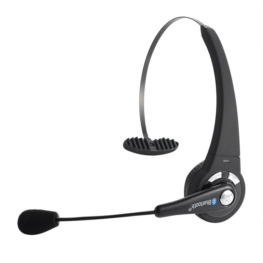 Business Single Ear Headset Wireless With Boom Microphone Noise Cancelling For Office Computers 3550