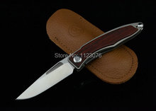 Envío gratis OEM de la alta calidad Chris Reeve CR colección aleación de titanio cuchillo mango de madera rescate del cuchillo de bolsillo herramienta cuchillo que acampa