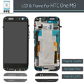 Free DHL 10pcs lot New Original LCD With Frame for HTC One M8 LCD display Touch