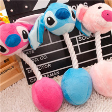 Free Shipping 3 Cartoon Pet Products Plush Toys Dog Toys Pet Cats Cute Biting Rope Sound Toys 31CM