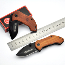 BOKER DA33 Mini Small Folding Knife 440C Blade Wood Handle Camping Pocket Knife Free Shipping