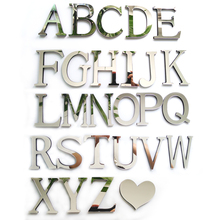 2016 new acrylic font b sticker b font love characters letters home decoration english 3d mirror