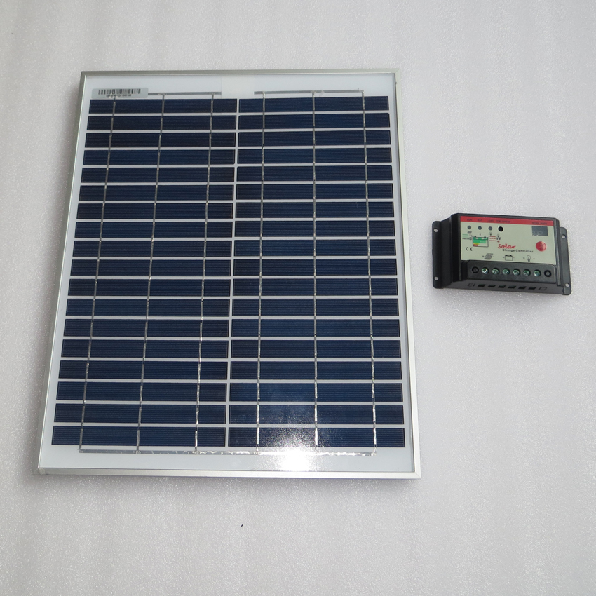 20W Solar Panels + 10A 12V 24V Solar Controller, 18V Solar cell panels charger 12V battery 20W Solar Panels + 10A 12V 24V Solar Controller, 18V Solar cell panels charger 12V battery