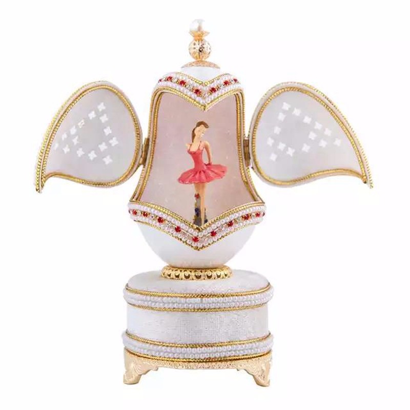 Allieret Diplomat sagsøger High Quality Luxury White Royal Music Box Eggshell Dancing Ballerina  Musical Box Wedding Souvenir Music Box For Girls Women Gift - AliExpress  Home & Garden
