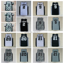 San Antonio #2 Kawhi Leonard white black  Rev 30 Embroidery Lgos Cheap Basketball jersey Free Shipping