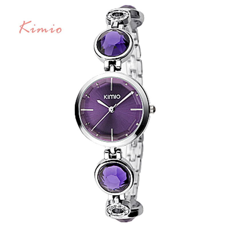 2015 Luxury High Quality Brand KIMIO Quartz Bracelet Watches Women Stainless Steel Watch Woman Dresses Wristwatches
