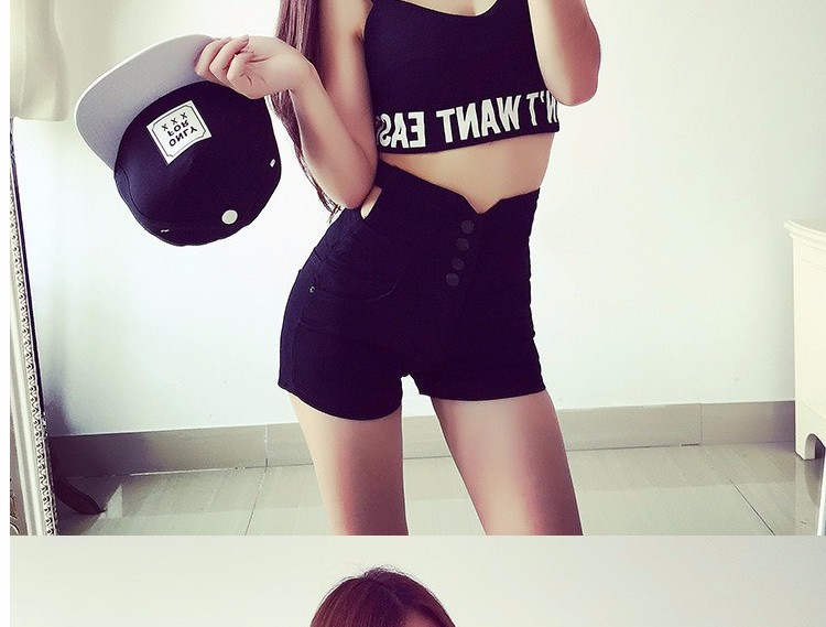 2015 New High Waist Shorts Summer Women Black White Slim Sexy Denim Shorts Plus Size Short Jeans Feminino (18)