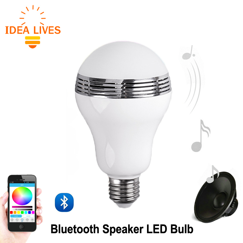 Smart LED Bulb Bluetooth Speaker LED RGB Light E27 Base Wireless Music Player with APP Remote Control. Smart LED Bulb Bluetooth Speaker LED RGB Light E27 Base Wireless Music Player with APP Remote Control.