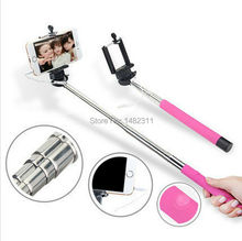 Wired Selfie Stick Monopod Extendable Handheld Built in Shutter Audio Cable camera Monopod tripod For Iphone
