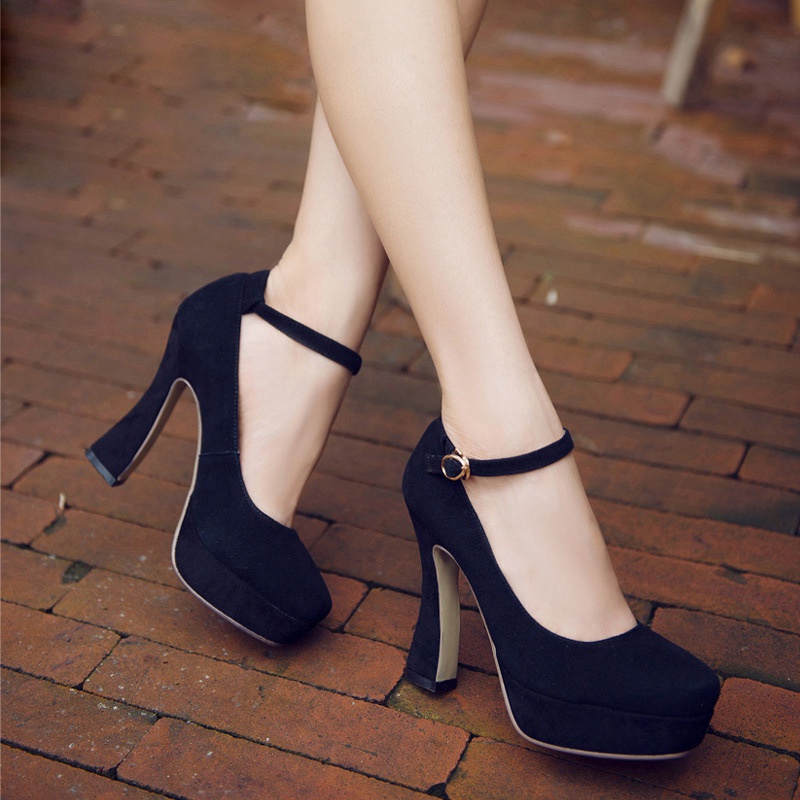 dark green and black heels