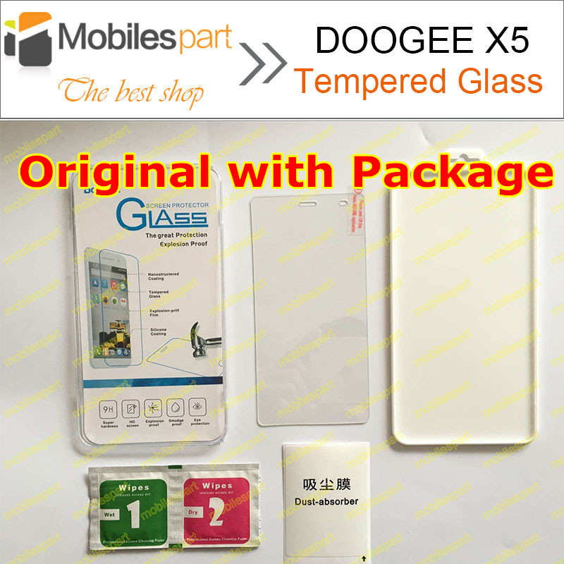 DOOGEE X5 Tempered Glass 100 Original Explosion proof Scratch proof Screen Protector film Case for DOOGEE