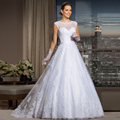 Robes De Mariage Lace Bridal Gowns 2017 Off Shoulder Appliqued Country Turkey Wedding Dresses Court Train