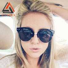2016 Oval Sunglasses Women UV400 Shades Female Points sun High Quality glasses fashion eyewear mirror Women’s Glasses Outdoor
