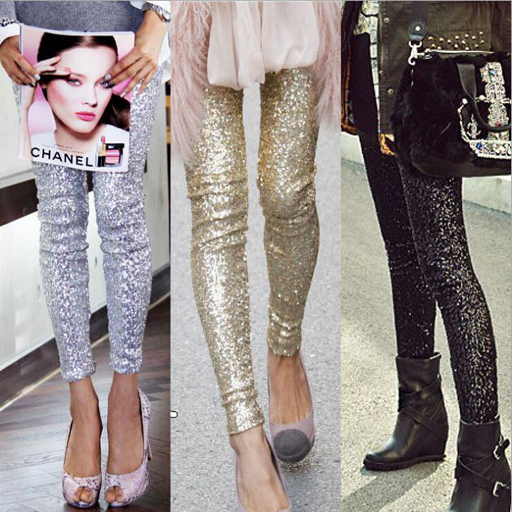 plus size gold sequin pants