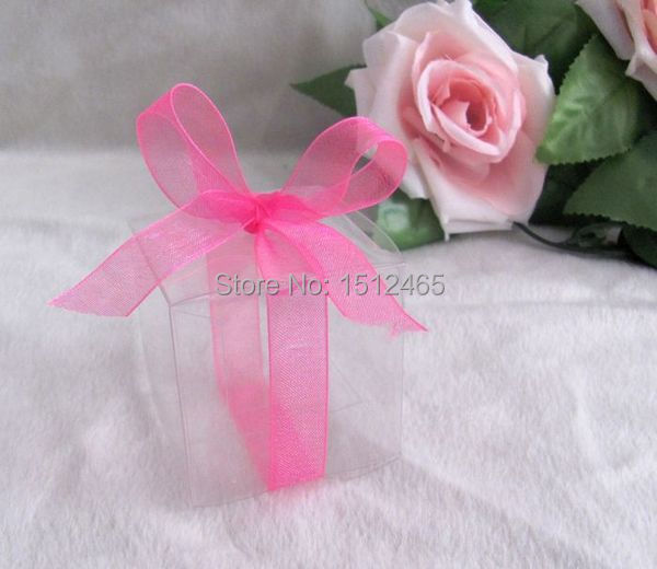 Free shipping,200pcs/lot Factory sale Bomboniere Clear PVC Wedding Boxes/Candy boxes Wedding Christmas Gift boxes 5*5*5cm WB05
