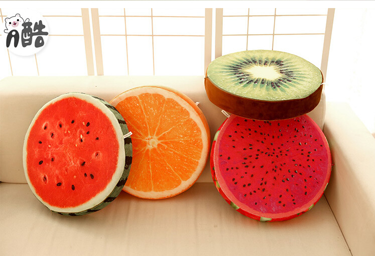 38cm Plush toy fruit cushion pillow watermelon cushion office sofa almofadas decorativas cojines birthday gift free