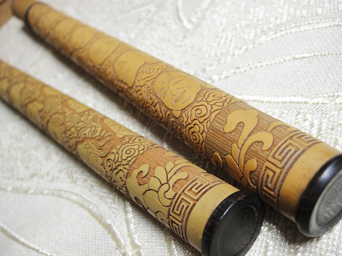 bamboo incense incense cylinder block port eighteen arhat bamboo incense ebony pull cylinder