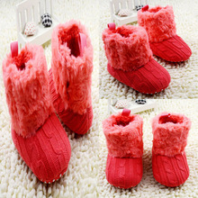 Infant Baby Toddler Crochet Knit Fleece Boots Warm Knit Bootee Crib Shoes Socks