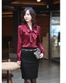 Women Blouses Solid Puff Sleeve Fashion Polyester Turn down Collar Special Offer Tops The New 2016