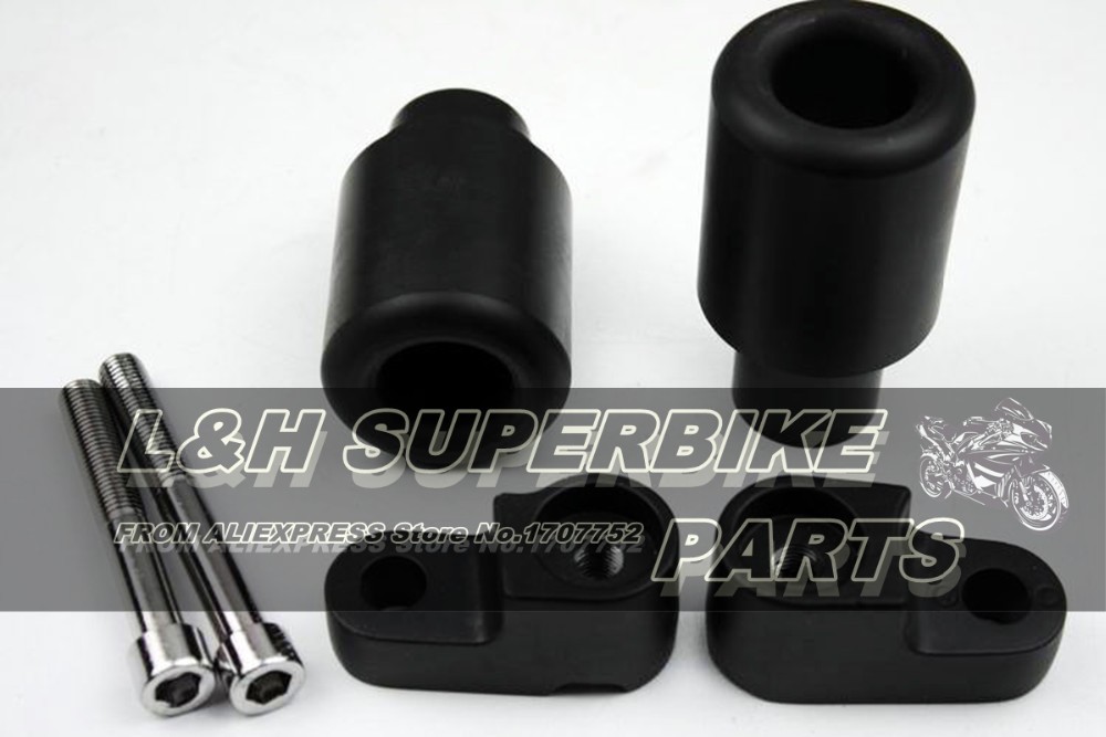 No Cut Frame Slider Crash Protector For 2007 2008 HONDA CBR 600RR CBR600RR Black