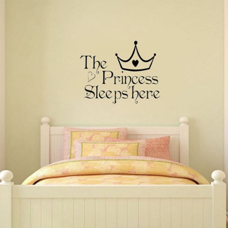 Cute Removable Princess Quote Art Decal Mural Baby Girls