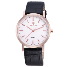 SKONE Brand Luxury Men Watches Leather Belt 30M Water Resistant Analog Japanese Quartz Watch Movement Reloj