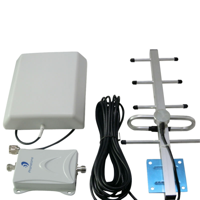 70dB 900MHz Signal Booster Indoor and Outdoor Antenna Black Cable Cell Phone Signal Repeater Amplifier Kit