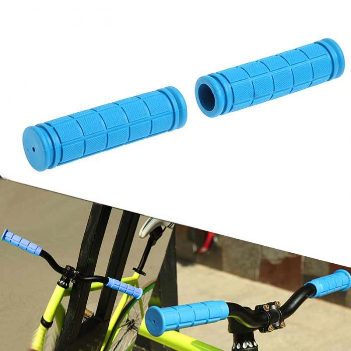 NEW YELLOW SOFT RUBBER HANDLEBAR GRIP SET MTB// FIXIE BICYCLE BIKE