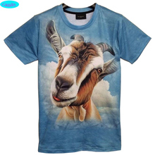 2016 3D Animal t shirt for boys and girls funny giraffe Headphones Rabbit animal printed big