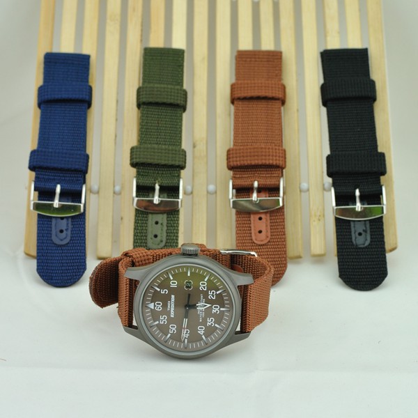 2015 New Arrival high quality nylon watch strap 18mm 20mm 22mm 24mm multi color for women
