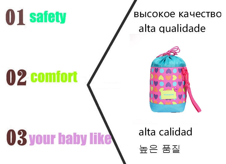 Cute Children School Water Bottle Cover Baby Feeding Insulation Bags Infant Thermos Baby Feeding Bottle Bag Fresh Food Lunch Bag (9)