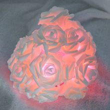 Fashion Holiday Lighting 20 x LED Novelty Rose Flower Fairy String Lights Wedding Garden Party Christmas