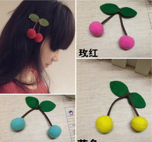 Multicolor Felt Flower Cherry Shape Children headband Accessoriea Baby hairband Accessories Brooch Flower Whithout clip