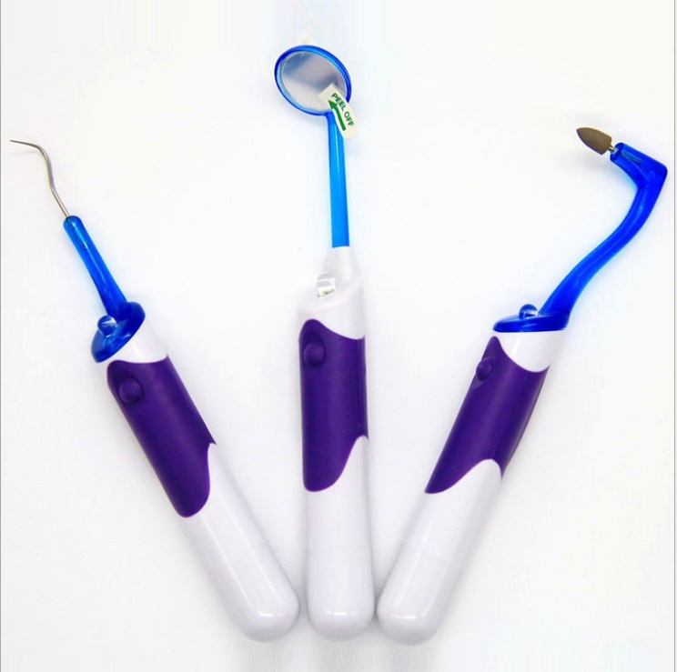 Teeth Cleaning Kit LED Light Oral Mirror Hook Tooth Grinding Personal 