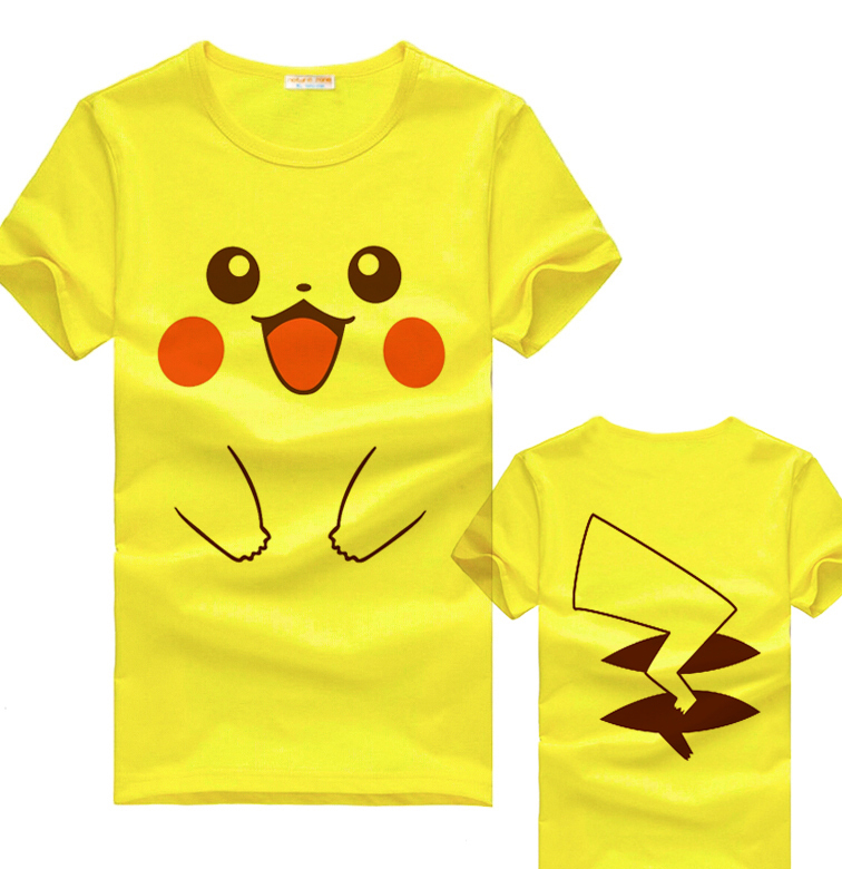 aliexpress buy the pikachu of smiley cotton yellow t shirt 5 color aliexpress buy the pikachu of smiley cotton yellow t shirt 5 color